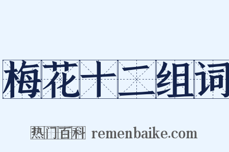 梅花十二组词是什么意思的图片